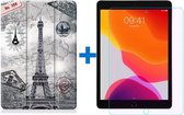 Shop4 - iPad 10.2 (2019/2020) Hoes + Glazen Screenprotector - Smart Book Case Eiffeltoren