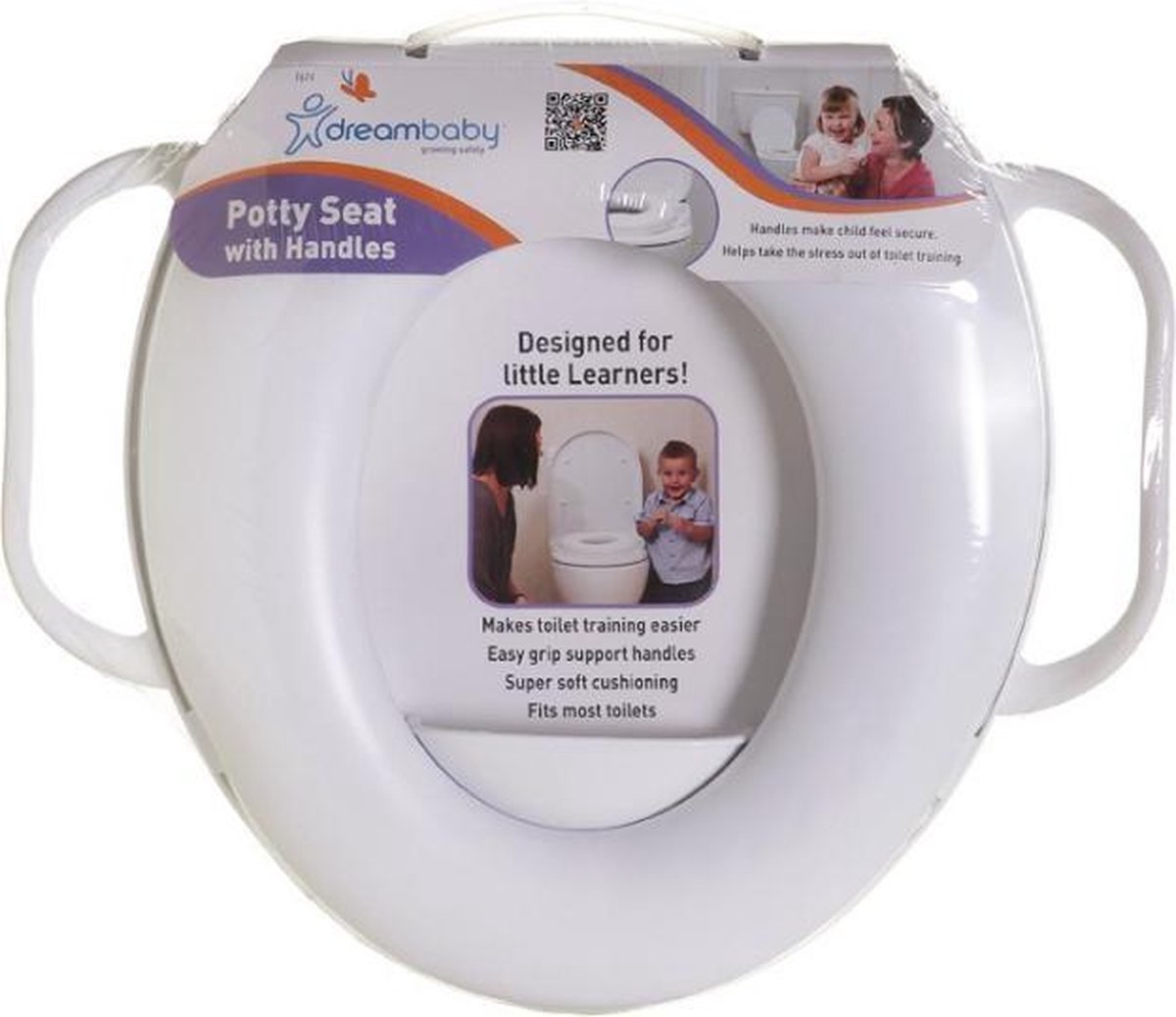 Dreambaby® Réducteur de toilettes enfant échelle polypropylène gris/blanc