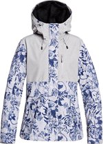 Roxy Jetty 3N1 Dames Ski jas - Heather Grey Botanical Flowers - Maat S
