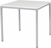 BEUK Bureautafel 80x80 - Wit - Alu Frame