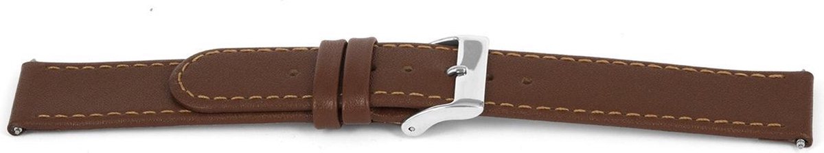 Horlogeband Universeel D306 Leder Bruin 14mm