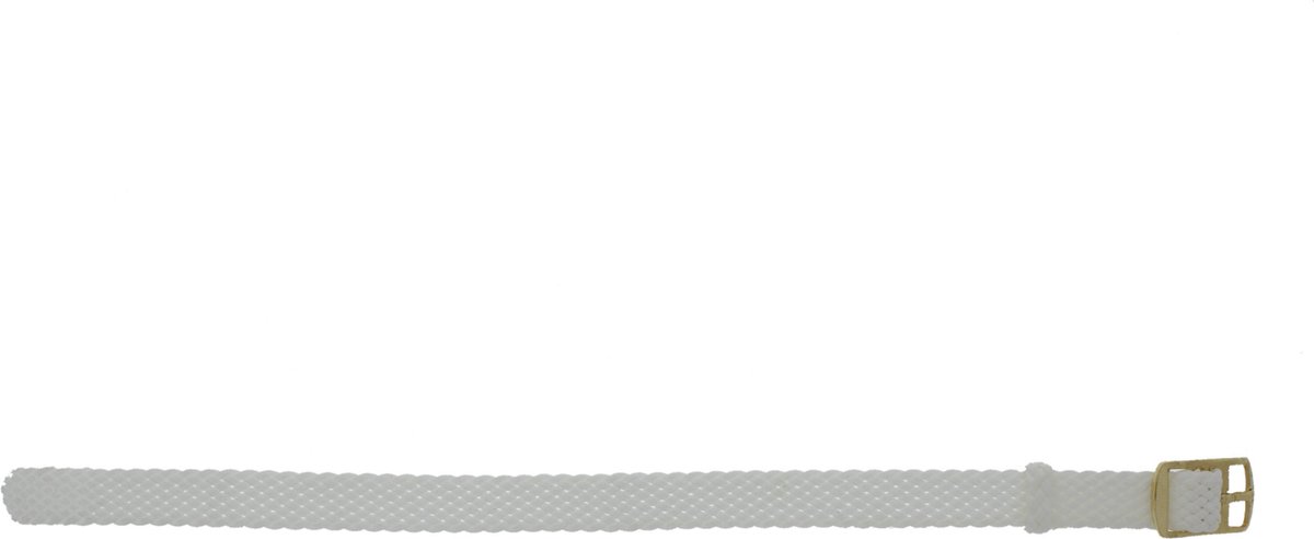 Horlogeband Universeel PRLN.14.W Onderliggend Nylon-perlon Wit 14mm