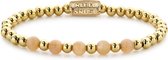 Rebel&Rose armband - Yellow Gold meets Sunset Beach - 6mm