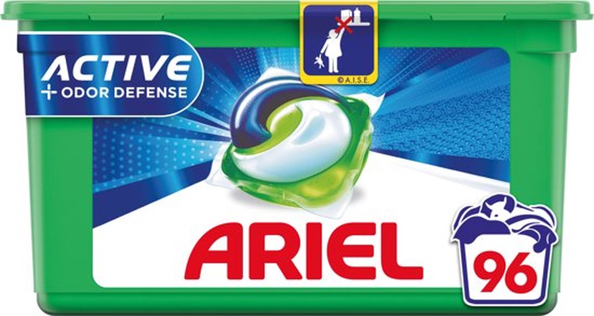 Ariel Pods - All in 1 - ACTIVE ODOR DEFENSE - Febreze - 43 Capsules