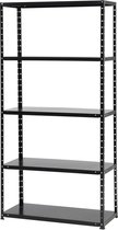 Practo - Metalen opbergrek Zwart -180x90x40 cm Max 300 KG Stevig