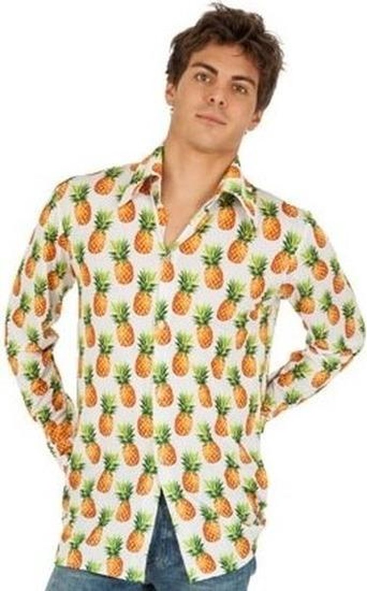 Doe alles met mijn kracht Geurig bezoeker Foute Hawaii blouse ananas verkleed shirt/kostuum voor heren -  Carnavalskleding... | bol.com
