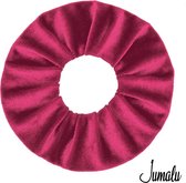 Jumalu scrunchie velvet haarwokkel haarelastiekjes - roze - 1 stuk