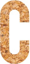 kurk - muurletter - plakletter - prikbord - kurk - vegan – letter - C - 58 cm hoog