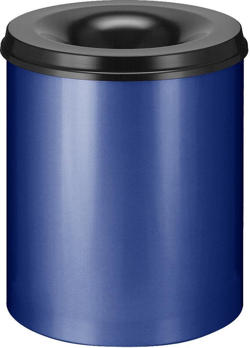 V-Part - Vlamdovende papierbak 80 liter - Steel - blauw, zwart - Prullenbak