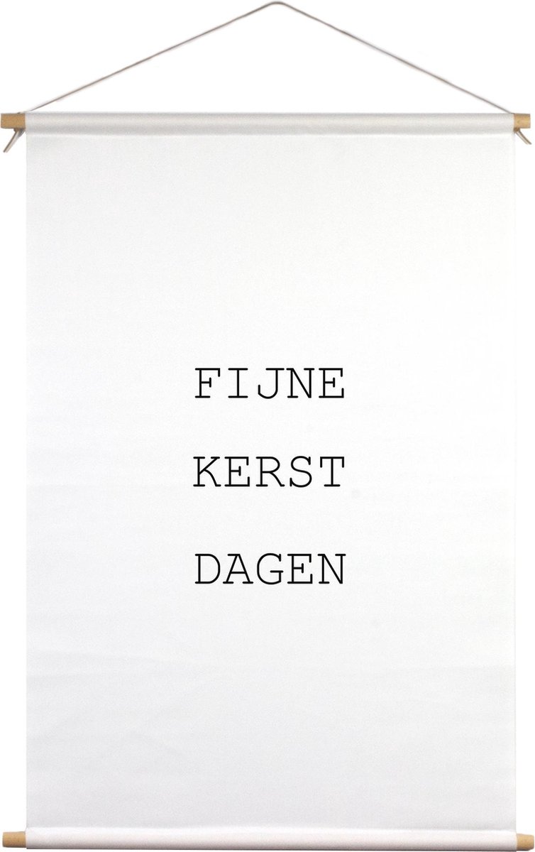 Fijne kerst dagen | Textielposter | Textieldoek | Wanddecoratie | 40 CM x 60 CM | Kerst | Kerstdecoratie