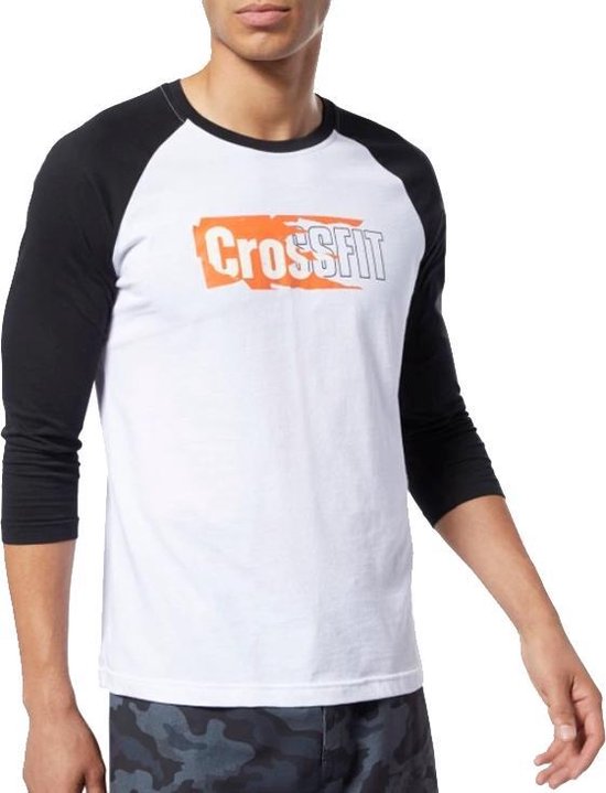 Reebok CrossFit Sticker Rip Raglan Tee EC1488, Mannen, Wit, T-shirt maat:  XL EU | bol.com