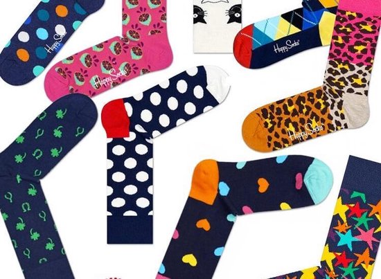 Happy Socks Verrasingspakket Sokken - 6-pack - Multi - Maat 41-46 | bol.com