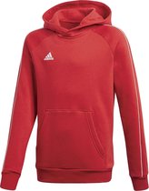 adidas - Core 18 Hoody Youth - Junior Sweater - 128 - Rood