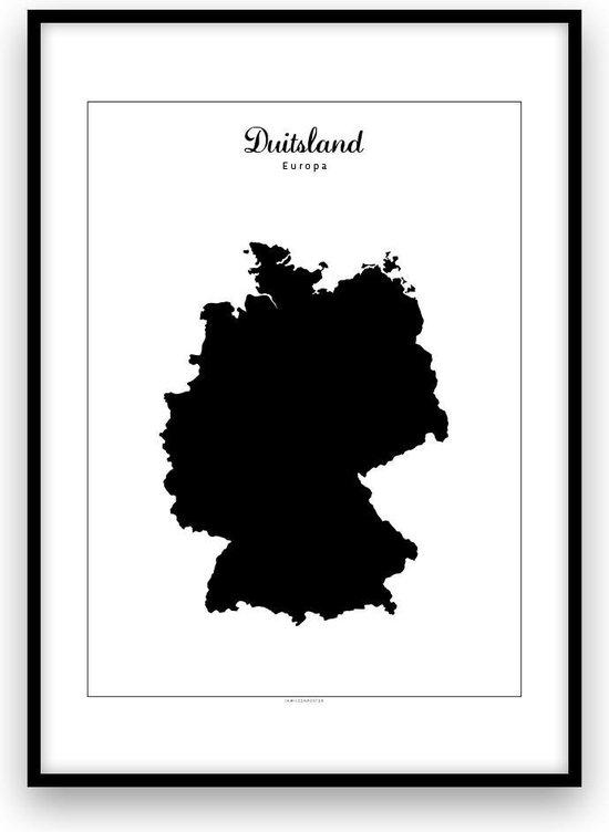 Duitsland landposter - Zwart-wit