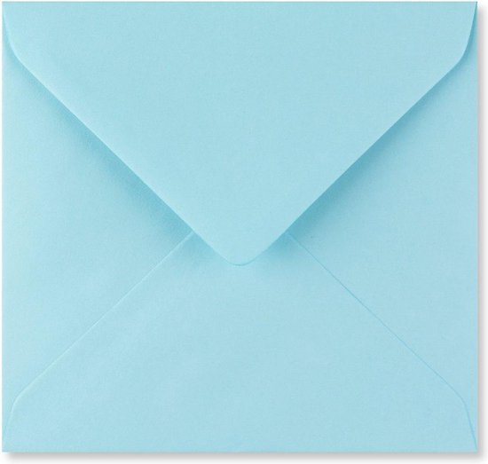 blauwe vierkante enveloppen 15,5 x 15,5 cm 100 stuks | bol.com
