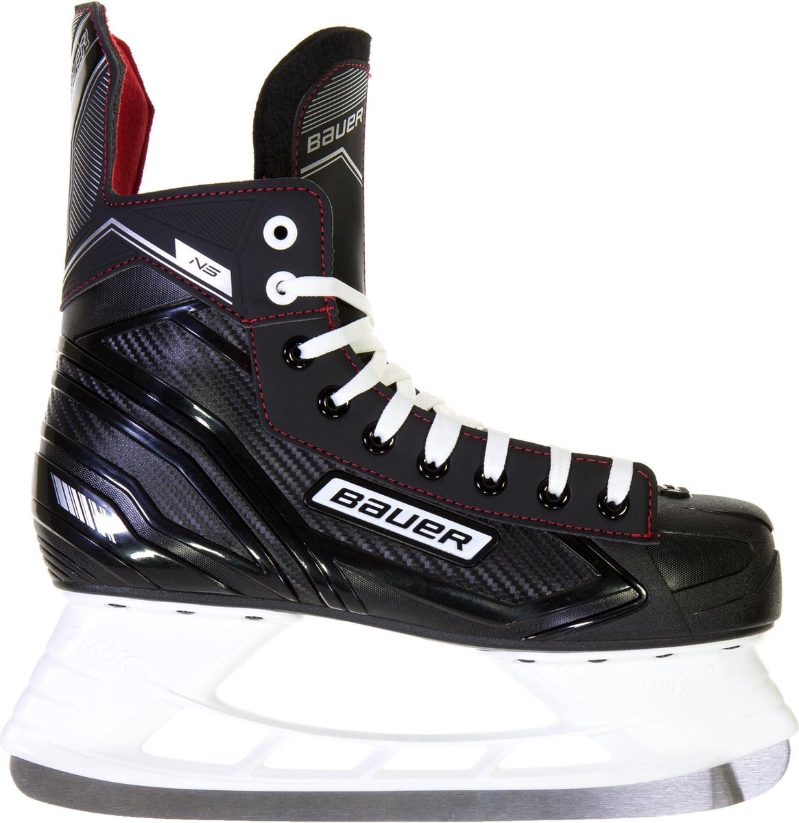 Bauer Schaatsen - Maat 45.5 - Unisex - zwart/rood/wit