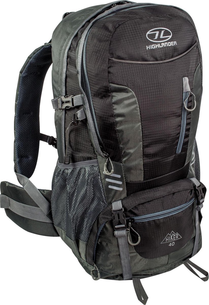 Highlander Backpack - Unisex - zwart/grijs