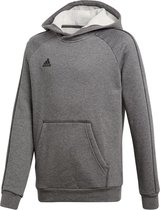 adidas Core 18 Hooded  Sporttrui casual - Maat 164  - Unisex - grijs