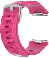 Fitbit Ionic Siliconen Bandje |Roze / Pink |Square patroon | Premium kwaliteit | Maat: S/M | TrendParts