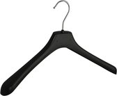 De Kledinghanger Gigant - 200 x Mantel / kostuumhanger kunststof zwart met schouderverbreding, 42 cm