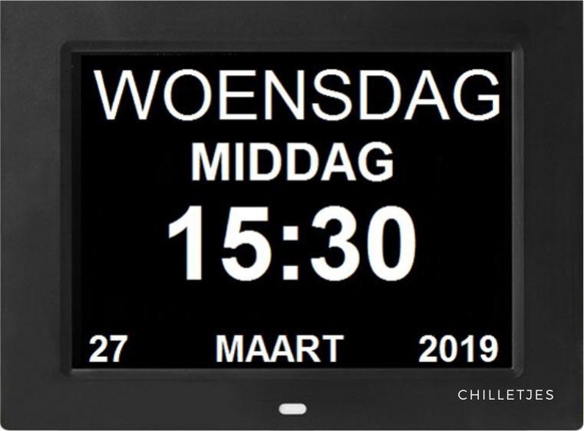 bol.com | Digitale KalenderKlok - Klok met datum en dag voor ouderen