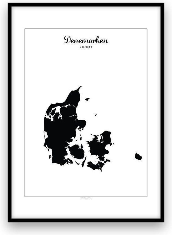 Denemarken landposter - Zwart-wit