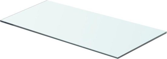 Zwevende Wandplank Glas 60x25cm (Incl fotolijst) - Boekenplank - Muurplank - Wandrek