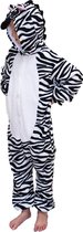 Onesie Pyjama Kind Dieren Zebra maat 110
