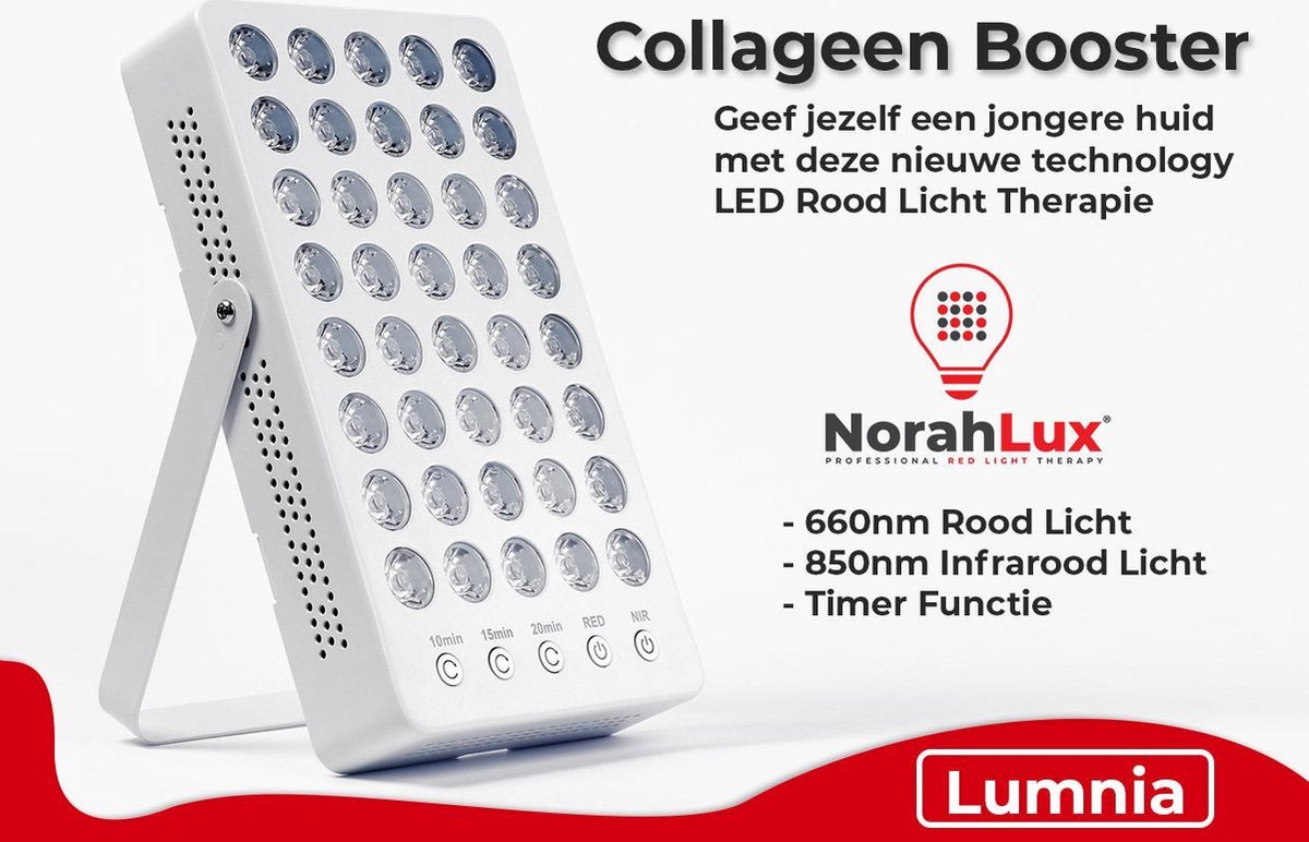 NorahLux Lumnia LED Medisch rood Lichttherapie winterdepressie collageen  booster... | bol.com