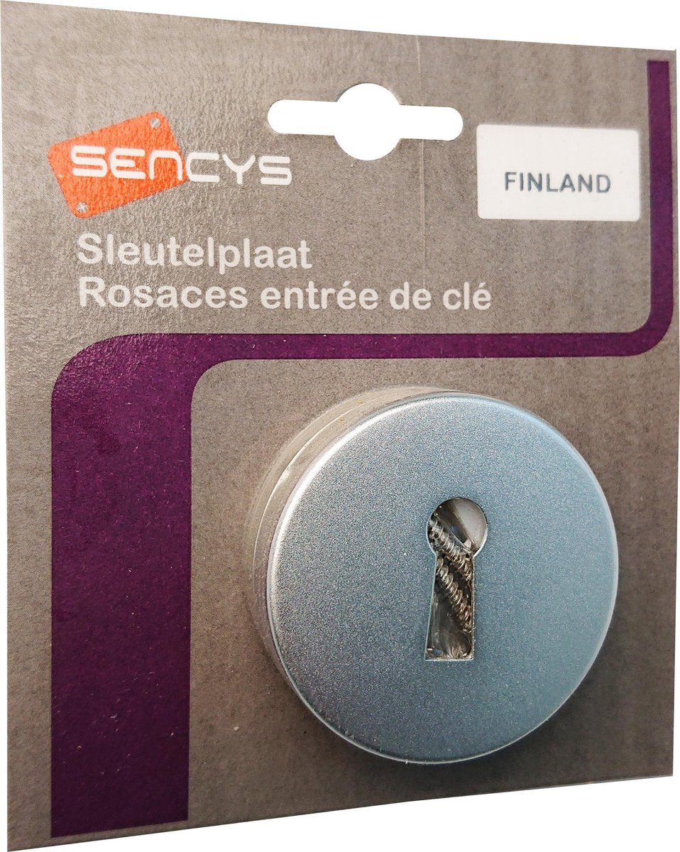 SENCYS type Finland set 2x sleutelplaat rond model | ALUMINIUM