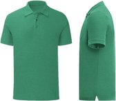 Senvi Getailleerde Polo zacht aanvoelend Kleur groen melee Maat XL