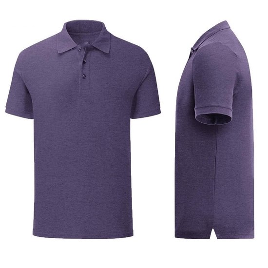 Senvi Tailored Polo doux au toucher Couleur violet mêlé Taille M