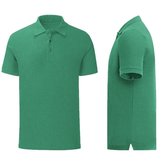 Senvi - Fit Polo - Getailleerd - Maat M - Kleur Groen Melee - (Zacht aanvoelend)