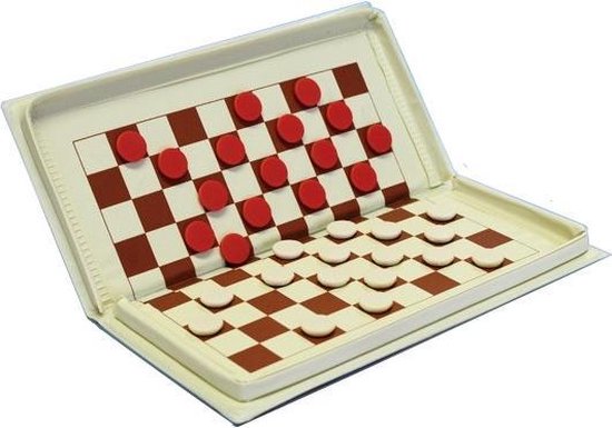 Afbeelding van het spel Luxe magnetisch zak damspel 21 x 10 cm