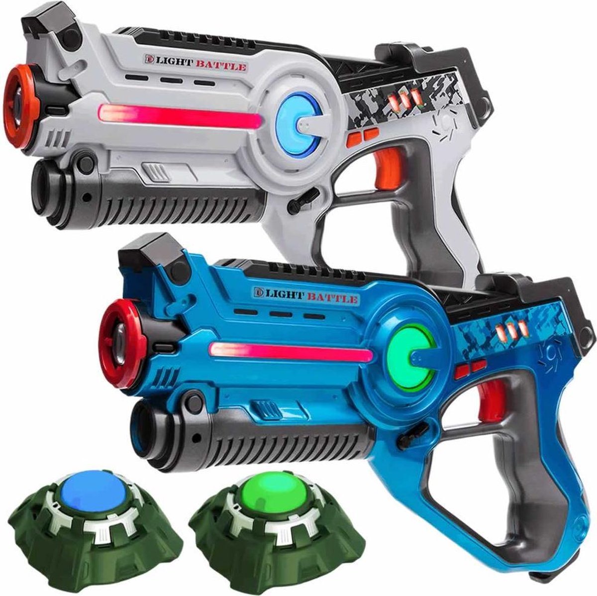 Set de jeu laser Active Light Battle - Wit/ Blauw - 2 pistolets Lazer + 2  cibles | bol.com