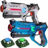 Set de jeu laser Active Light Battle - Wit/ Blauw - 2 pistolets Lazer + 2 cibles