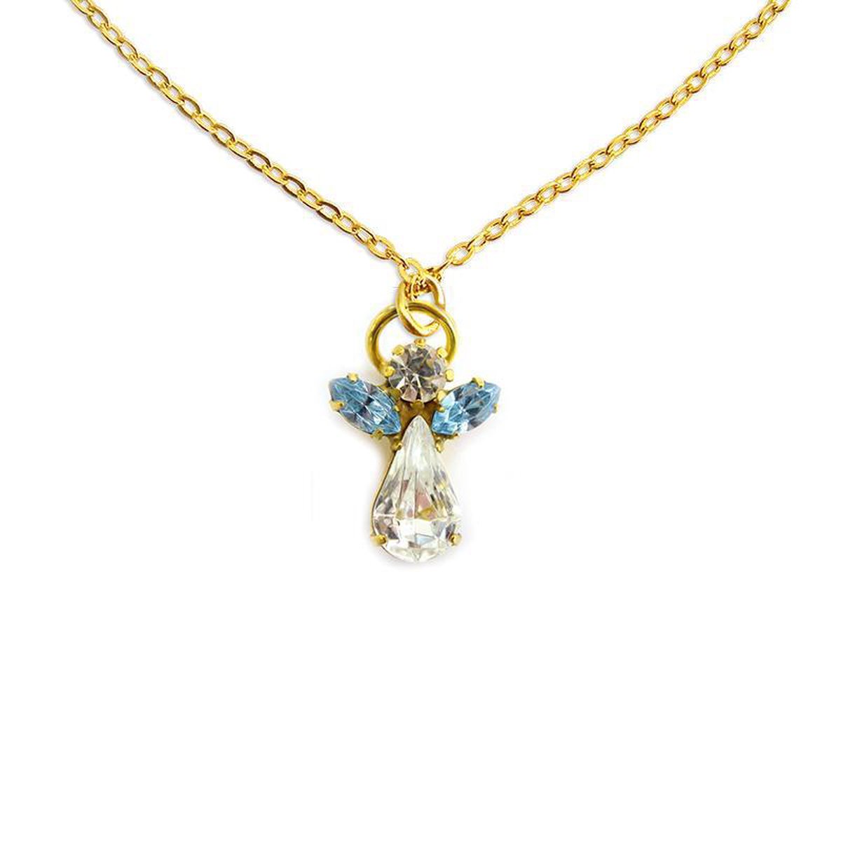 Engel kristal december - Blauwe Zirkoon