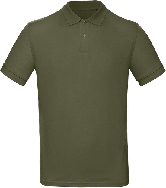 Senvi Heren Classic Fit Polo Biologisch Katoen - Kleur Olive - Maat XL