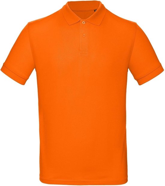 Senvi Heren Classic Fit Polo Biologisch Katoen - Kleur Oranje - Maat XXL