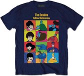 The Beatles Heren Tshirt -S- Yellow Submarine Characters Blauw