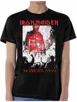Iron Maiden Heren Tshirt -L- The Wicker Man Smoke Zwart