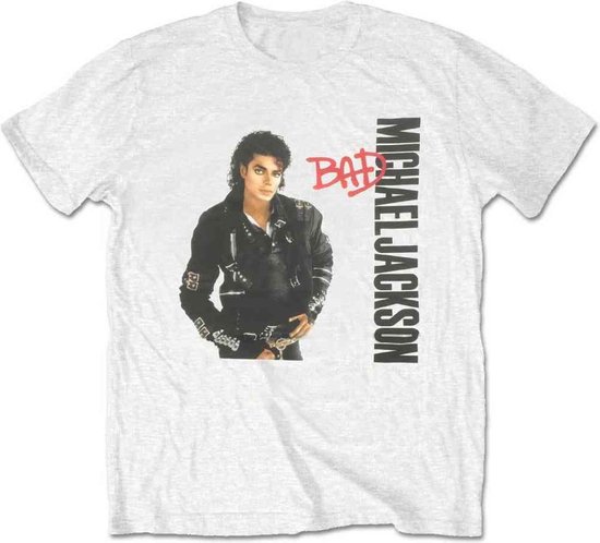 Michael Jackson - Bad Heren T-shirt - L - Wit