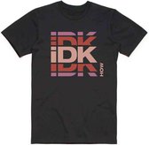iDKHow Heren Tshirt -M- Branded Logo Zwart