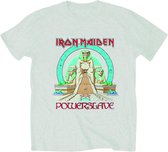 Iron Maiden Heren Tshirt -XL- Powerslave Egypt Grijs