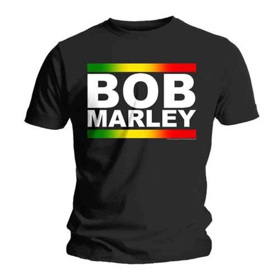 Bob Marley - Rasta Band Block Heren T-shirt - M - Zwart