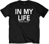 The Beatles Heren Tshirt -M- In My Life Zwart