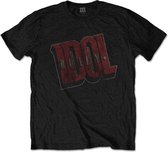 Billy Idol Heren Tshirt -XL- Vintage Logo Zwart