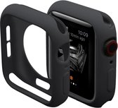 KELERINO. Case geschikt voor Apple Watch 38mm - Bescherm hoesje - Zwart