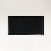 GoudmetHout Industrieel Magneetbord - Staal - Mat Zwart - 106 x 56 x 2 cm