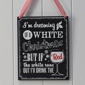 I'm dreaming of a white Christmas - houten krijtbord